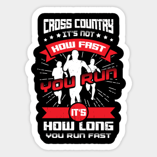 Cross Country Running Runner Gift Sticker